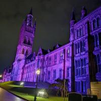 Glasgow University in purple